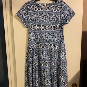 EShakti fit and flare dress with pockets. Custom.